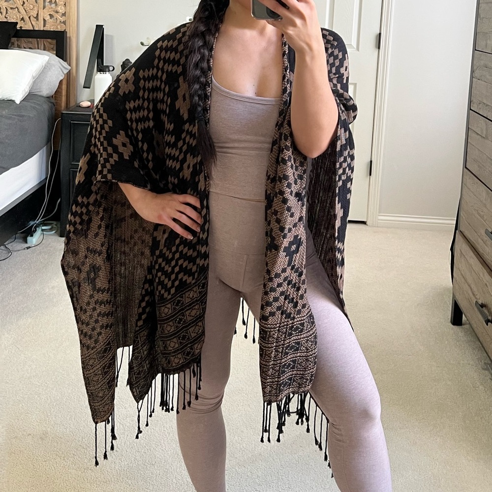 Ecote kimono poncho cover up boho bohemian